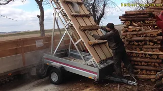 Nussreiner Brennholzsäge Film 1                automatic firewood saw