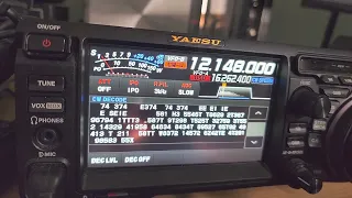M12 Moscow Russia Spy numbers station decoding on Yaesu FTdx10 12148 kHz Shortwave