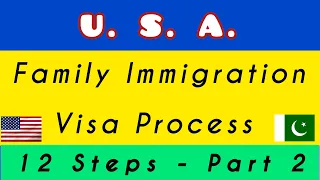 USA Family Immigration Visa Process - for Pakistan, 12 Steps - Part 2 (Urdu)