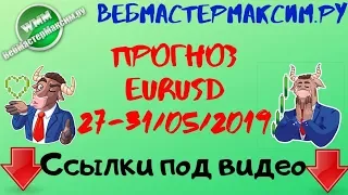 Прогноз евро на неделю вперед 27-31/05/2019. Смотрим на ситуацию!