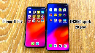 TECHNO SPARK 20 PRO PLUS VS IPHONE 11 PRO - SPEED TEST!!