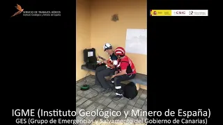 Pruebas conexión drones y PMA. 26/9/21-Erupción Cumbre Vieja, La Palma. IGME-CSIC