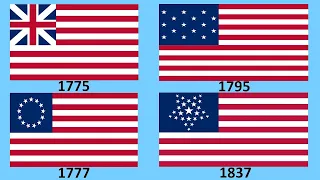 Flag of USA : Historical Evolution - from 1775 to ... future