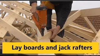 Cutting lay boards and jack rafters. (roofing in the UK)