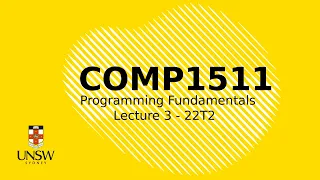 UNSW COMP1511 Week 2 Lecture 1 | Custom Data Types