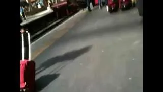 Scotland the Brave Bagpipe welcome at Glasgow Central