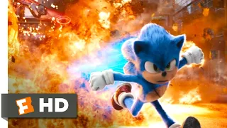 Sonic the Hedgehog (2020) - Racing Robotnik Through the Rings Scene (9/10) | Movieclips