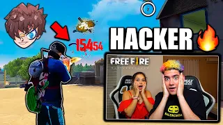 MI NOVIA Y YO REACCIONAMOS AL JUGADOR QUE PARECE HACKER EN FREE FIRE ( RUOK ) *Barbie y TheDonato*