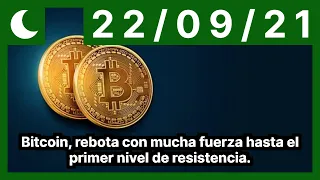 Bitcoin, rebota con mucha fuerza hasta el primer nivel de resistencia.