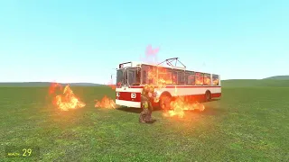 троллейбус горит Garry's Mod