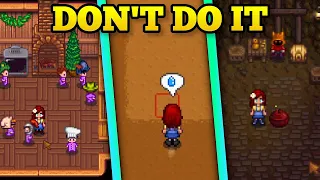 Things You Should Never Do In Stardew Valley