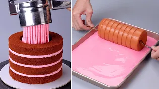 Coolest PINK Chocolate Cake Decorating | So Yummy Dessert Idea | Homemade Cake Decoration