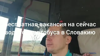 Вакансия водитель автобуса в Словакию