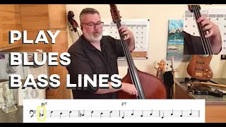 How to PLAY WALKING BASS LINES for the BLUES