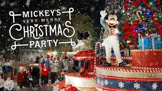 Once Upon a Christmastime Parade at Mickey's Very Merry Christmas Party at Magic Kingdom! 4K!