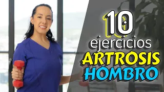 ARTROSIS de HOMBRO: 10 ejercicios fáciles para el Dolor | Mariana Quevedo | Fisioterapia Querétaro