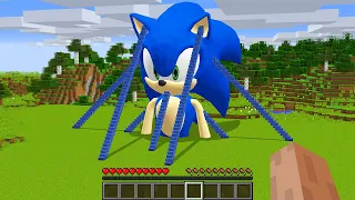 WHERE WILL THE STAIRS LEAD TO SONIC'S SECRET HOUSE IN MINECRAFT GAMEPLAY SUPER SONIC ANIMATION