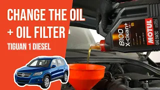 Change the oil and the oil filter Tiguan mk1 2.0 TDI 🛢