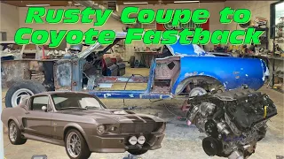 1967 mustang Coupe to Fastback  Build
