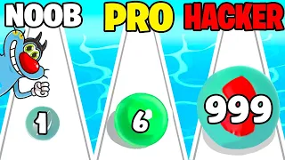 NOOB vs PRO vs HACKER | In Marble Run 3D | With Oggy And Jack | Rock Indian Gamer |