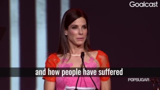 Sandra Bullock reacts to criticism in an inspiring way.