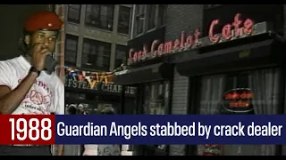 Guardian Angel throws crack dealer through window. NYC 1988