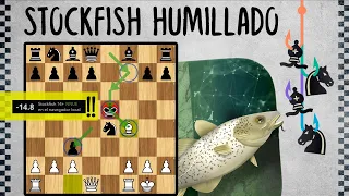 🤖 HUMANO vence a STOCKFISH en 17 jugadas con sacrificio de 4 PIEZAS