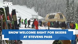 Heavy snowfall a welcome sight for skiers at Stevens Pass, but totals still far behind average