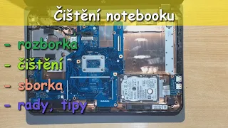 Rozborka a čištění notebooku od prachu