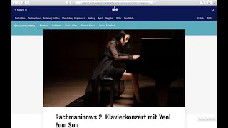 Yeol eum son plays Rachhmaninoff Piano Concerto No 2 with Andrew Manze & NDR RADIOPHILHARMONIE.