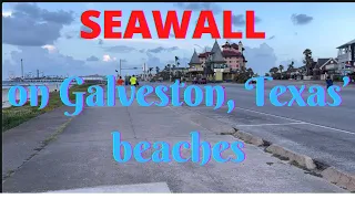 Seawall on Galveston, Texas’ Beaches