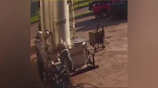 DRAMATIC VIDEO: Lawsuit releases surveillance video of welder injured in tank explosion