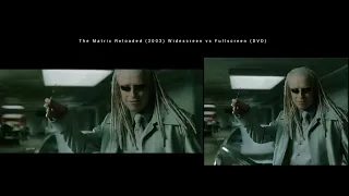 The Matrix Reloaded Twins fight scene (Widescreen Vs Fullscreen DVD)