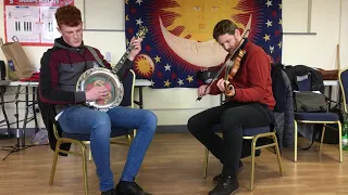 Ryan Owens (banjo) and Mossie Martin (fiddle)