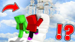 JJ And Mikey Found The STAIRCASE Leading To HEAVEN In Minecraft - Maizen Mizen Mazien Parody