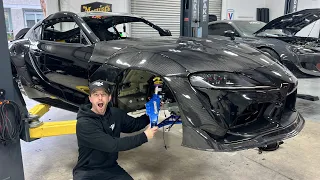 Building My Supra into a Competition Drift Car Ep.5 - Wisefab Angle Kit