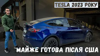 TESLA model Y із США з пробігом 400 км! Майже закінчили підготовку до продажу. Piven Service.