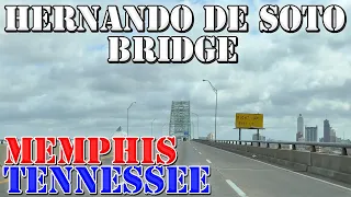 Hernando de Soto Bridge - Memphis - Tennessee - 4K Infrastructure Drive