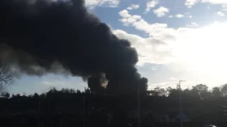 Live: Large Industrial Fire In Kidderminster
