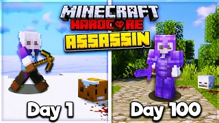 I Spent 100 days as an Assassin in Hardcore Minecraft...Here's What Happened