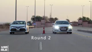 كامري هايبرد ضد اكورد 1،5 |  camry hybrid vs honda accord race