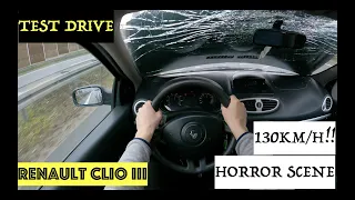 2007 Renault Clio III 1.2 16V 75HP | POV TEST DRIVE | HOOD LOCK FAILURE ON MOTORWAY | 0-100 TEST