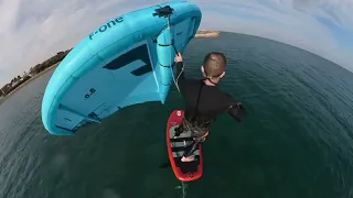 Wing foil light wind sesh Takuma Kujira 1440 KD Maui 13 F-One Strike CWC 8.0 Cyprus 2022 insta360