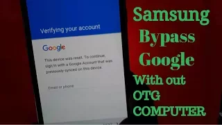 NEW METHOD BYPASS GOOGLE Account Samsung (WITH OUT OTG /PC)