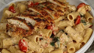 Creamy Tuscan Chicken Pasta Recipe! Easy Pasta Recipe