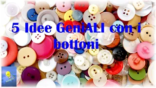 5 Idee GeniALI con i bottoni #bottoni #craft #button