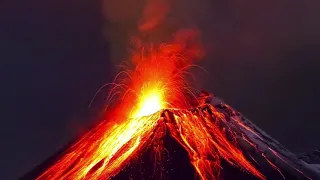 Mountain turns into volcano