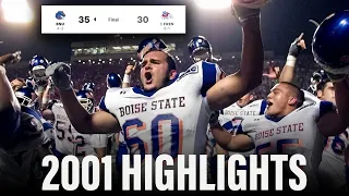 Boise State vs #8 Fresno State 2001 Highlights | "The Game that Started it All" |