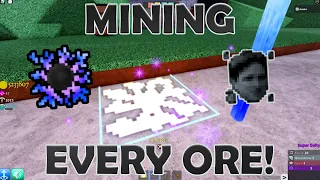 Mining EVERY ORE in Azure Mines Roblox! (Excluding event ores)