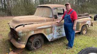 Barn find 1957 Chevy Truck Rescue “Ol Blue” sees daylight for the first time in over 20 years!